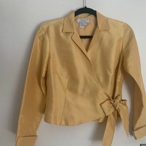 Lord and Taylor Yellow Silk Dress Top